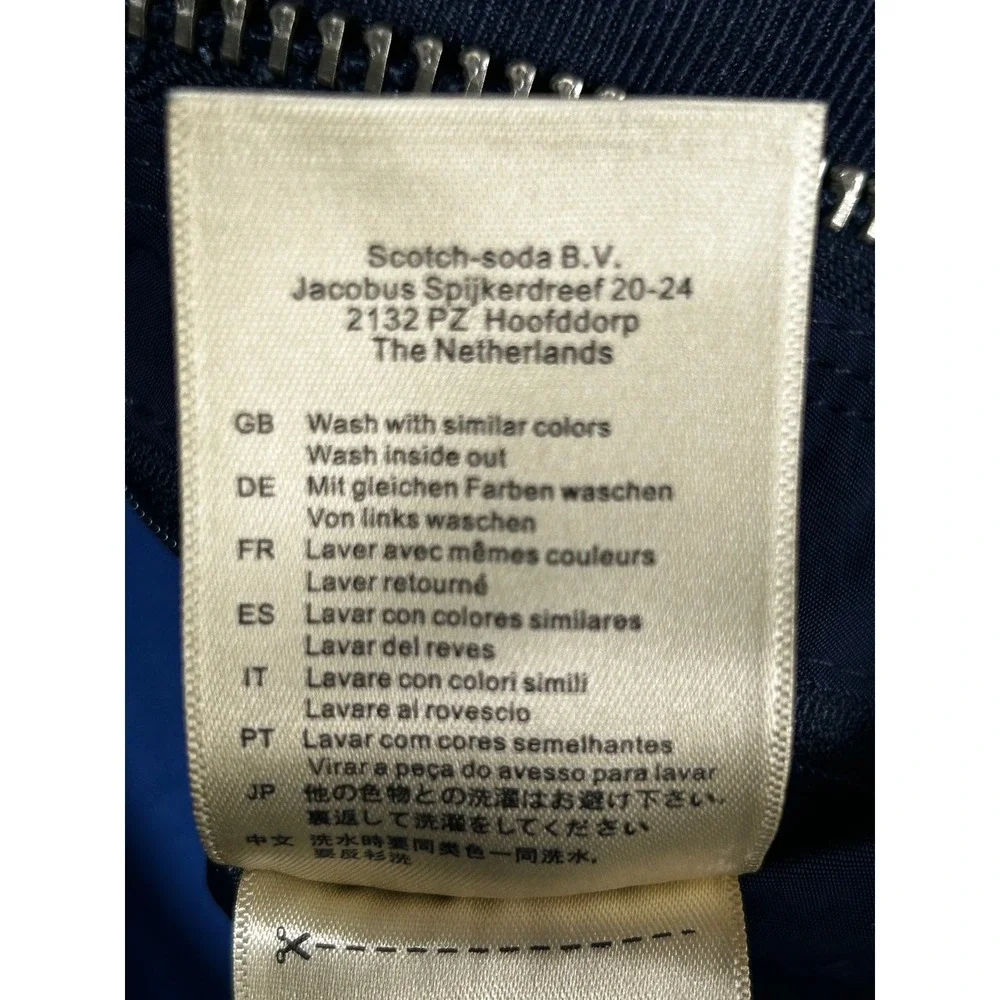 Scotch &‎ Soda Amsterdams Blauw Mens Navy Blue Field Jacket Size Small